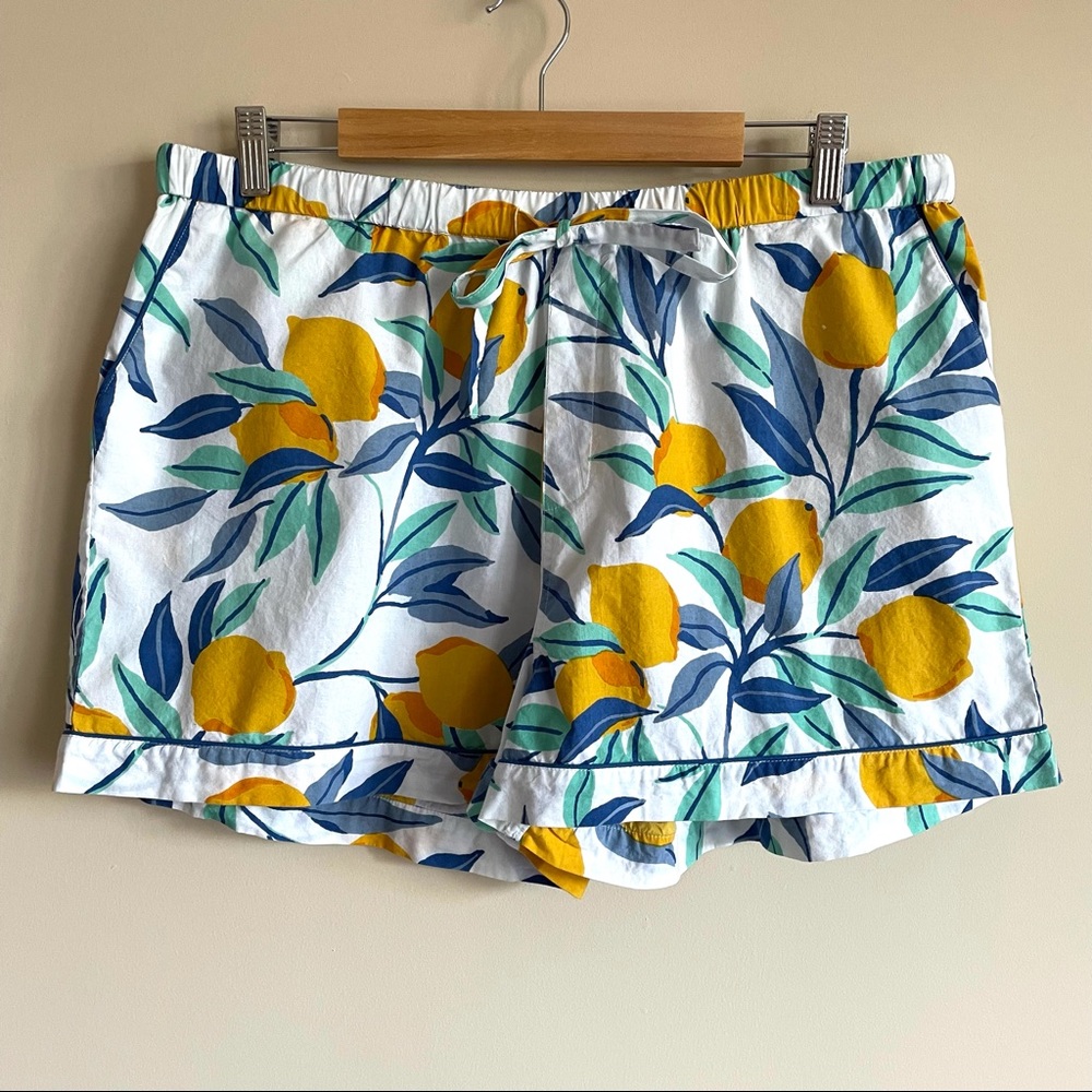 PRINTFRESH Lemon Zest Pajama Shorts Organic Cotton